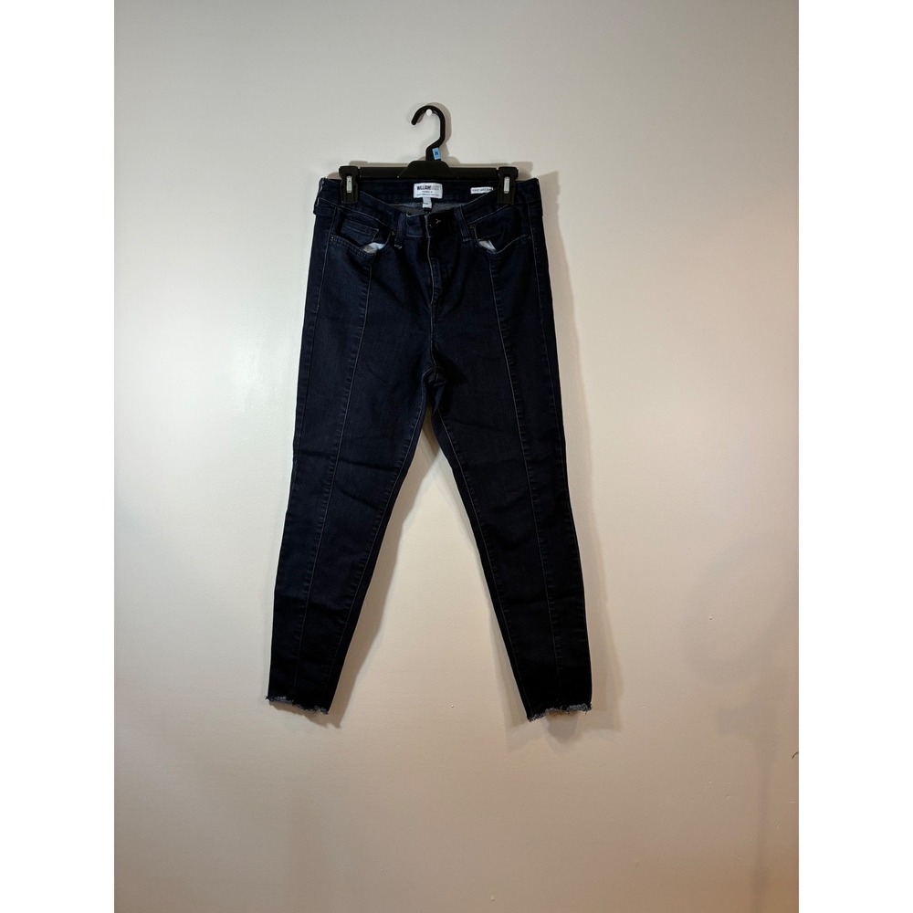 William Rast Perfect Ankle Skinny‎ Jeans Dark Wash Frayed Hem Size 31